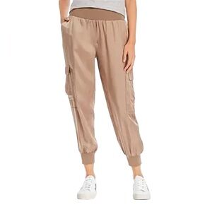Cinq a Sept Giles Beige Cargo Jogger Trousers